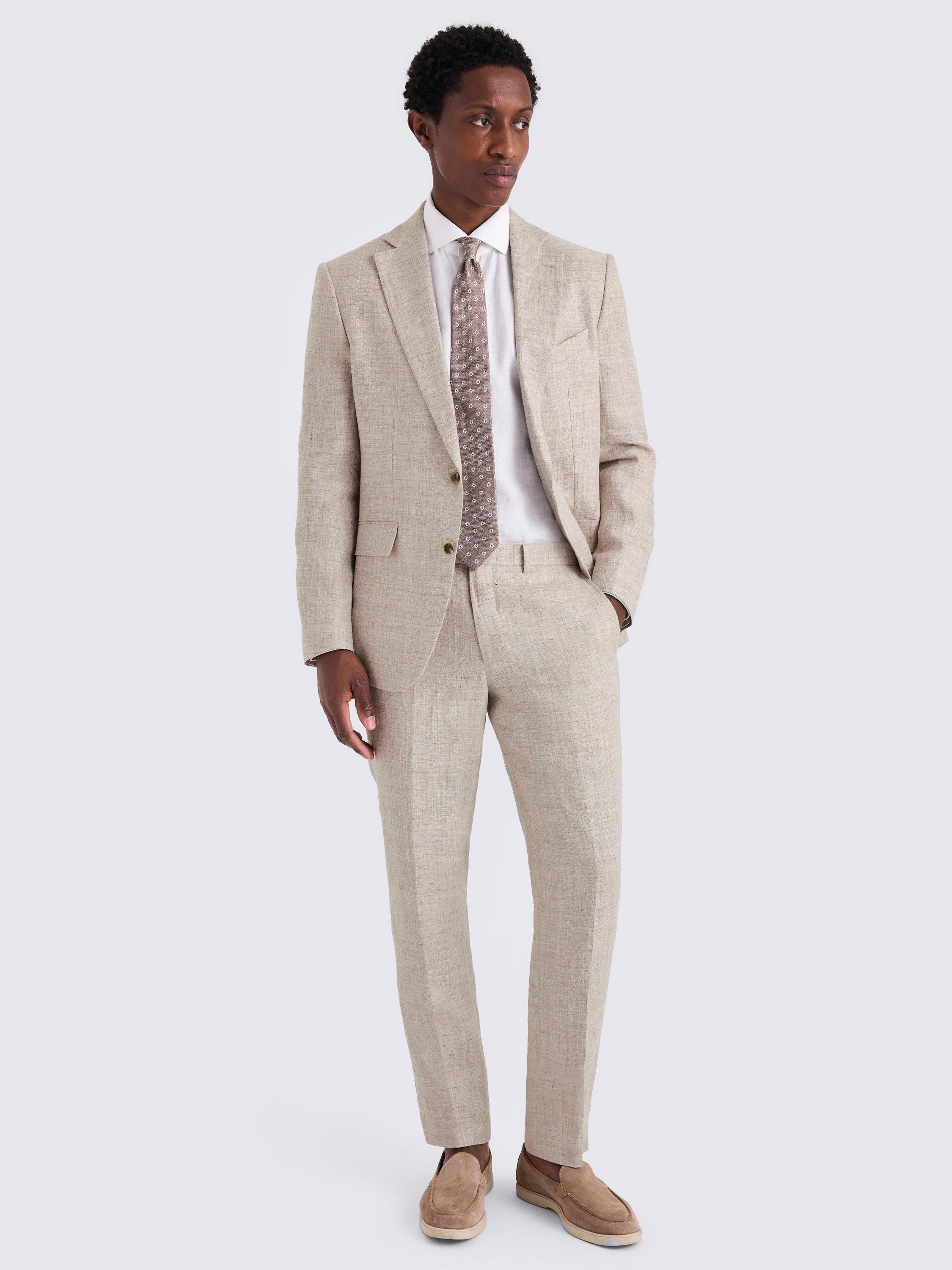 Product image 4 of 7, which shows Moss Tailored Fit Linen Suit Jacket, Oatmeal, 34S
