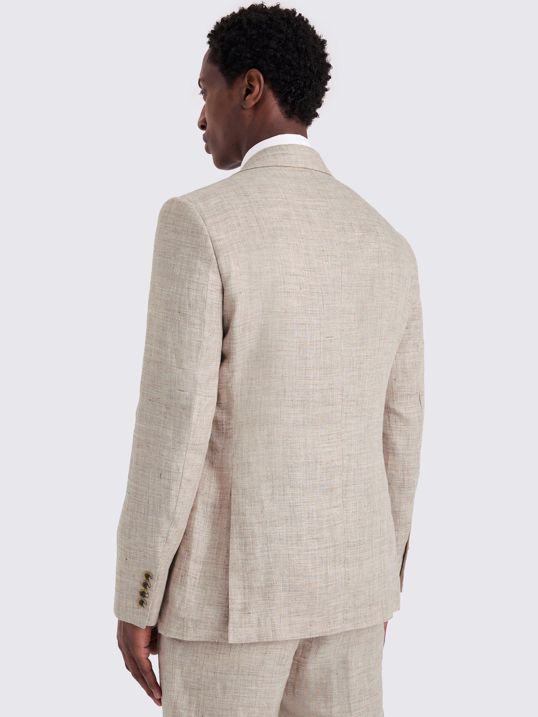 Product image 5 of 7, which shows Moss Tailored Fit Linen Suit Jacket, Oatmeal, 34S