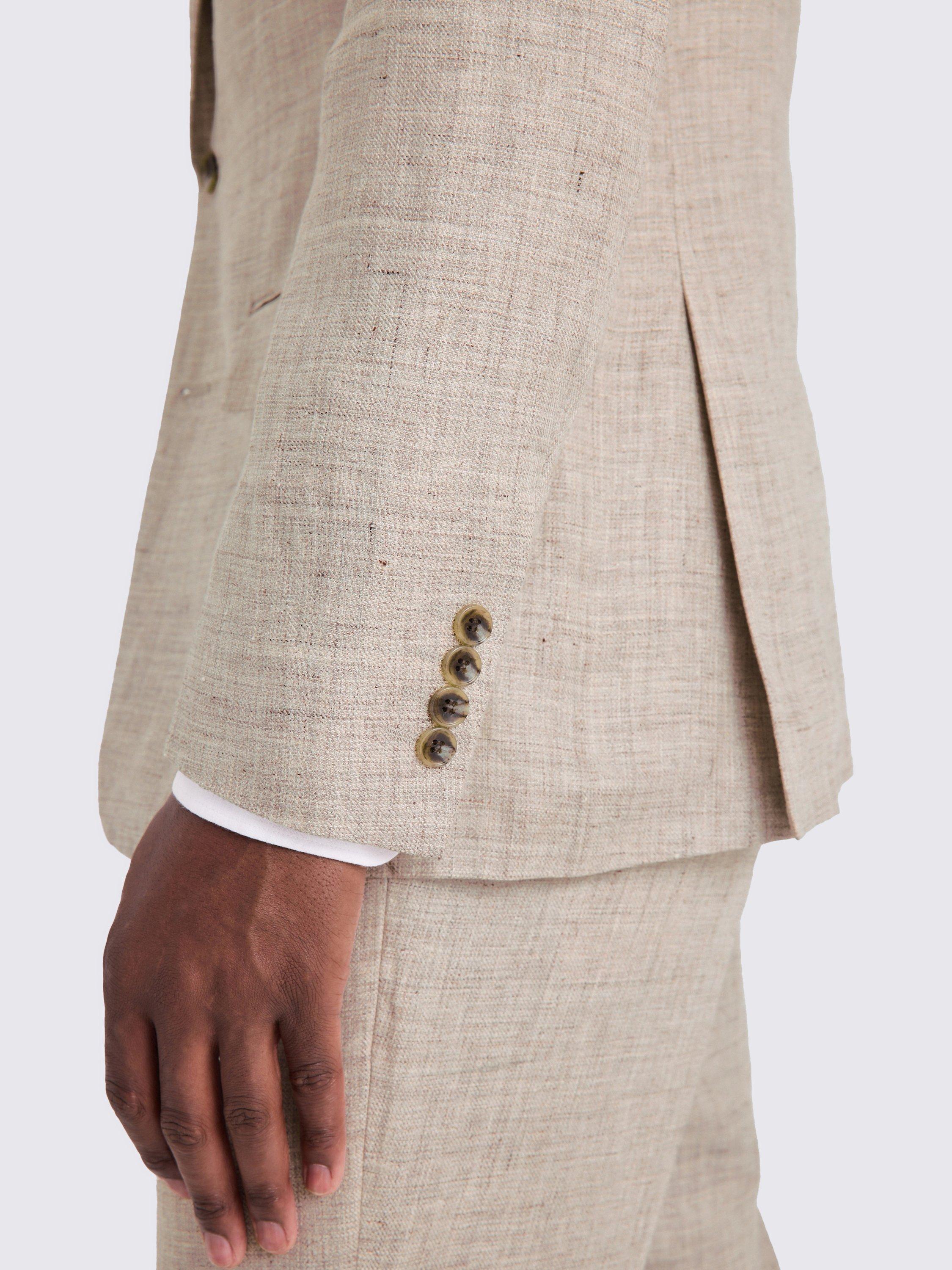 Product image 6 of 7, which shows Moss Tailored Fit Linen Suit Jacket, Oatmeal, 34S