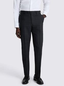 Moss Italian Tailored Fit Check Suit Trousers, Navy, Navy