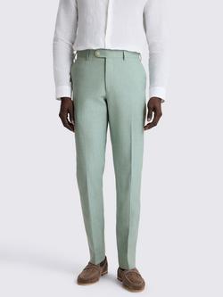 Moss Tailored Fit Italian Wool Silk Blend Suit Trousers, Aqua, Aqua