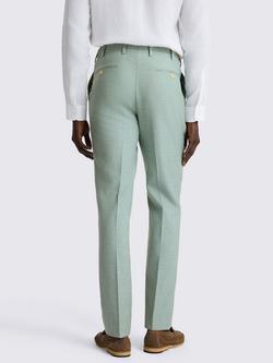 Moss Tailored Fit Italian Wool Silk Blend Suit Trousers, Aqua - view 2, Aqua
