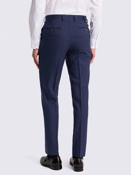 Moss Tailored Fit Italian Wool Suit Trousers, Bright Blue - view 2, Bright Blue