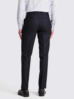 Moss Tailored Fit Italian Wool Twill Suit Trousers, Navy - view 2, Navy