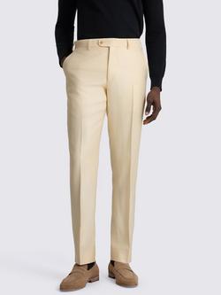 Moss Tailored Fit Silk with Linen Suit Trousers, Off White, Off White