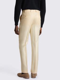 Moss Tailored Fit Silk with Linen Suit Trousers, Off White - view 2, Off White