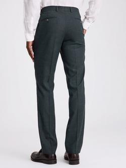 Moss Puppytooth Slim Fit Suit Trousers, Dark Green - view 2, Dark Green