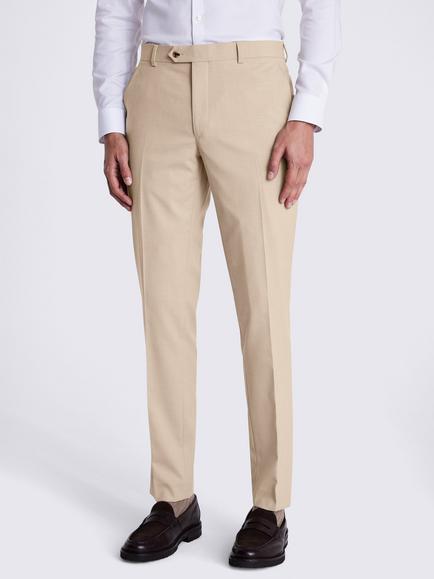 Moss Slim Fit Stretch Fabric Suit Trousers, Taupe, Taupe
