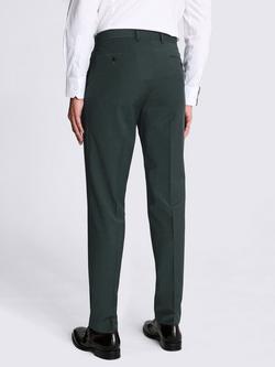 Moss Performance Tailored Fit Wool Blend Suit Trousers, Bottle Green - view 2, Bottle Green