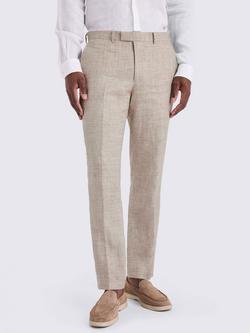 Moss Tailored Fit Linen Suit Trousers, Oatmeal, Oatmeal