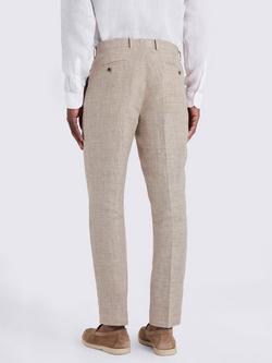 Moss Tailored Fit Linen Suit Trousers, Oatmeal - view 2, Oatmeal