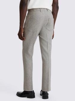 Moss Wool Five Pocket Flannel Trousers - view 2, Light Grey