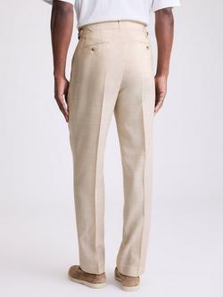 Moss Pleated Wool Trousers - view 2, Neutral