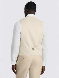 Moss Tailored Fit Linen Waistcoat, Neutral - view 2, Neutral