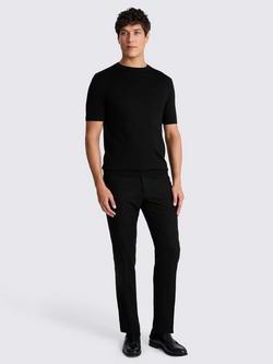 Moss Merino Blend Regular Fit Short Sleeve T-Shirt - view 2, Black