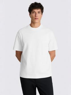 Moss Cotton Regular Fit Short Sleeve Heavy T-Shirt, White