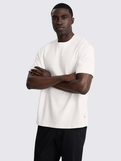 Moss Poppy Cotton Regular Fit Short Sleeve T-Shirt, White, White