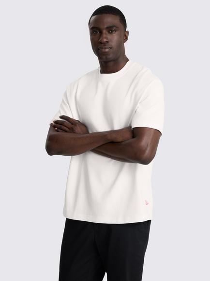 Moss Poppy Heavy Weight Cotton T-Shirt, White, White