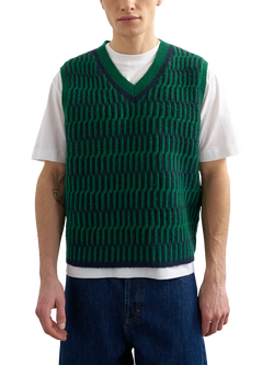 Topman Heavy Knit Vest Top, Green, Green