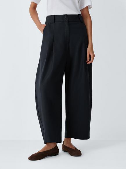 John Lewis Barrel Leg Chino Trousers, Navy, Navy