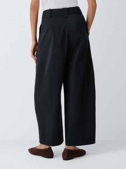 John Lewis Barrel Leg Chino Trousers, Navy - view 2, Navy