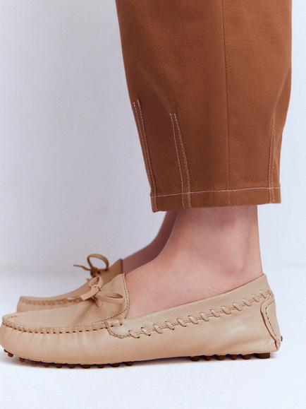 Boden Heidi Stitched Soft Leather Loafers, Ecru - view 2, Ecru