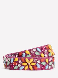 Boden Jewel Embellished Belt, Pink Parfait, Pink Parfait
