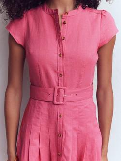 Boden Arabell Linen Rich Maxi Dress, Pink Heather - view 2, Pink Heather