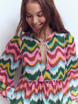 Boden Boho Chevron Maxi Dress, Multi - view 2, Multi