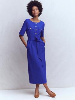 Boden Bria Ponte Shirt Dress, Bright Blue, Bright Blue
