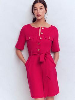 Boden Bria Ponte Shirt Dress containing LENZING™ ECOVERO™ Viscose, Pomegranate, Pomegranate