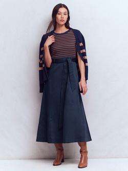 Boden Crew Neck 2-in-1 Dress, Navy/Multi, Navy/Multi