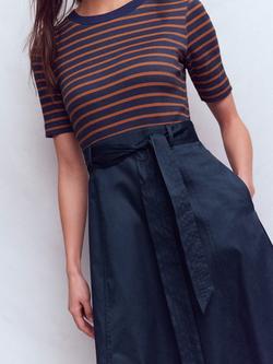 Boden Crew Neck 2-in-1 Dress, Navy/Multi - view 2, Navy/Multi