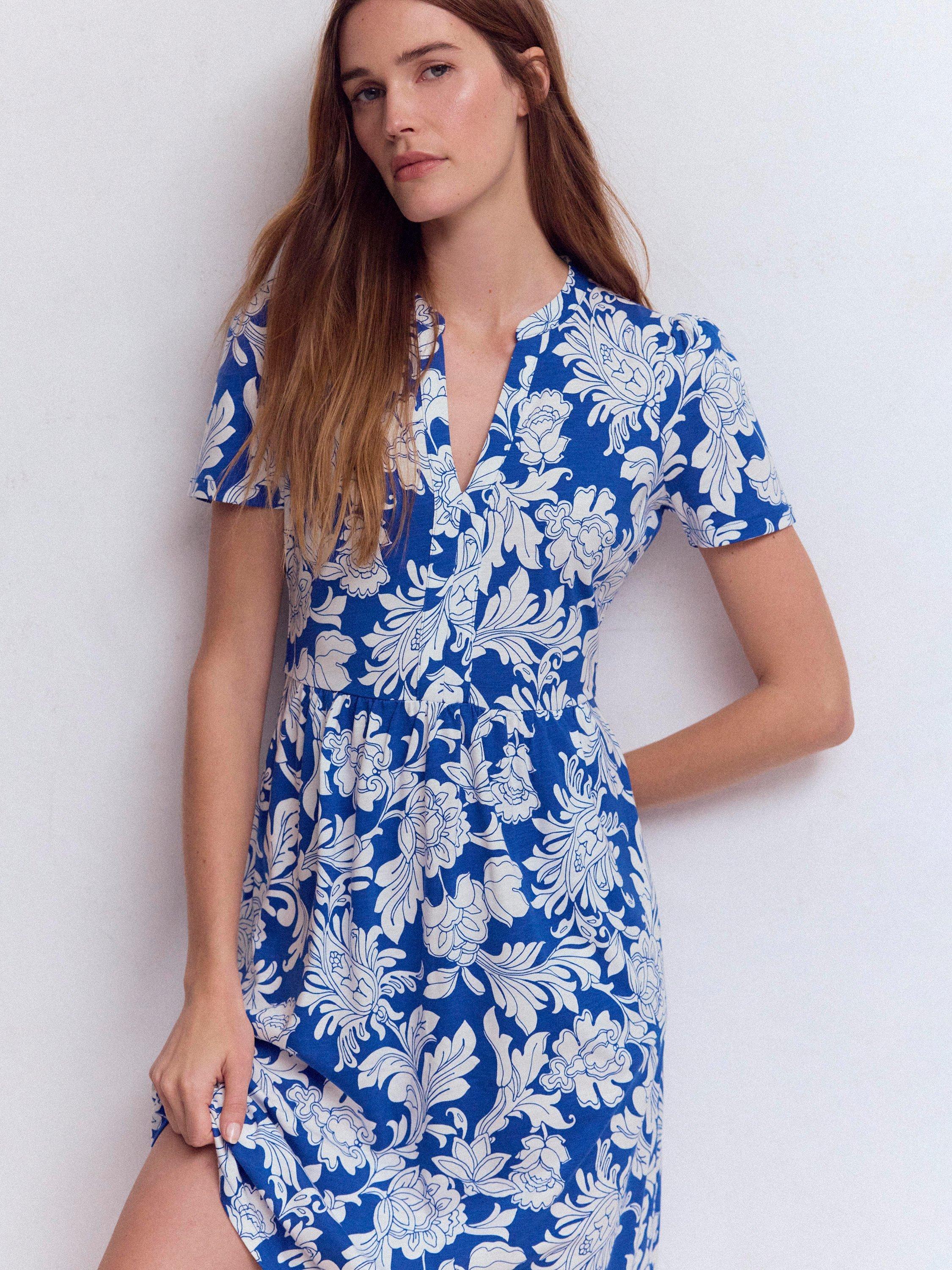 bhldn naomi short sleeve v neck midi dress Naomi Short Sleeve Dress-Navy