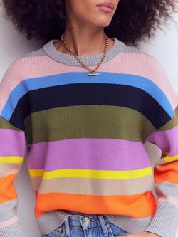 Boden Lucy Stripe Jumper, Multi - view 2, Multi