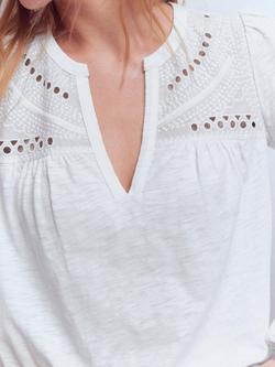 Boden Harriet Cut Out Detail Top - view 2, White