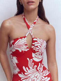 Boden Minori Floral Swimsuit, Salsa/Multi - view 2, Salsa/Multi