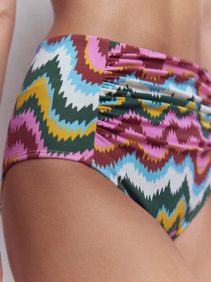 Boden Kythira Wavy Stripe Bikini Bottoms, Multi - view 2, Multi
