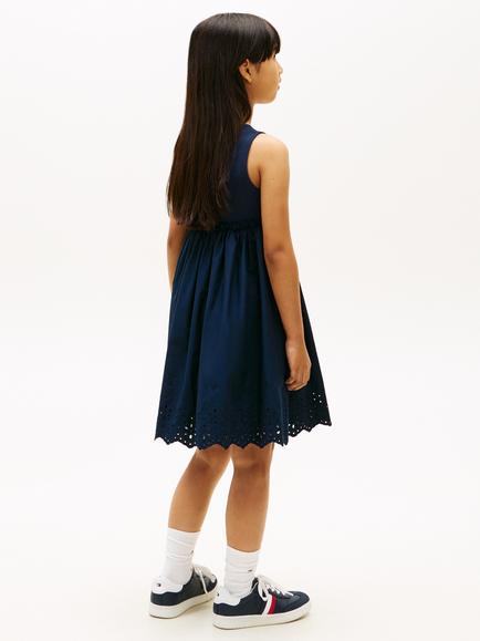 Tommy Hilfiger Kids' Broderie Anglais Dress - view 2, Navy