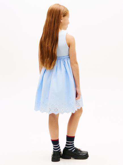 Tommy Hilfiger Kids' Broderie Anglais Dress - view 2, Light Blue