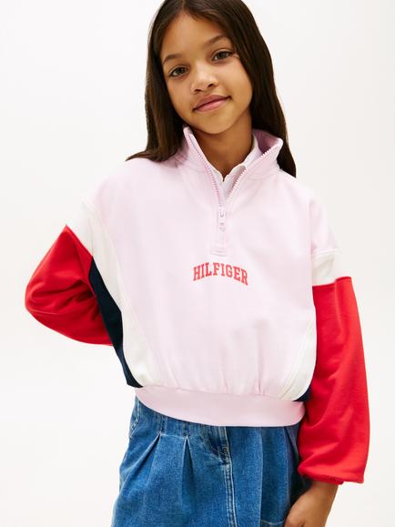 Tommy Hilfiger Kids' Oversized Long Sleeved Varsity Jumper, Multi, Multi