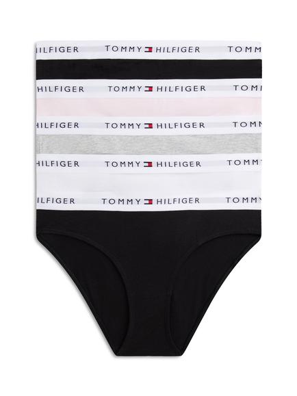 Tommy Hilfiger Kids' Cotton Blend Bikini Briefs, Pack of 5, Multi, Multi