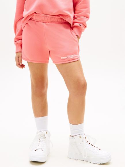 Tommy Hilfiger Kids' Cotton Blend Terry Sweat Shorts, Pink, Pink