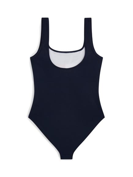 Tommy Hilfiger Kids' Square Neck Swimsuit, Multi - view 2, Multi