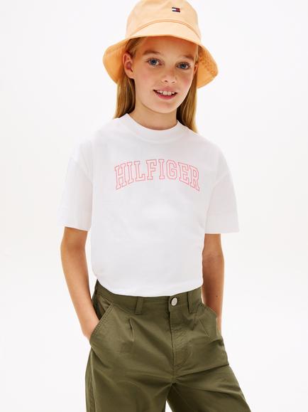 Tommy Hilfiger Kids' Cotton Varsity T-Shirt, White