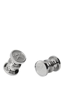 Hackett London Bachelor Stud Cufflinks - view 2, Silver
