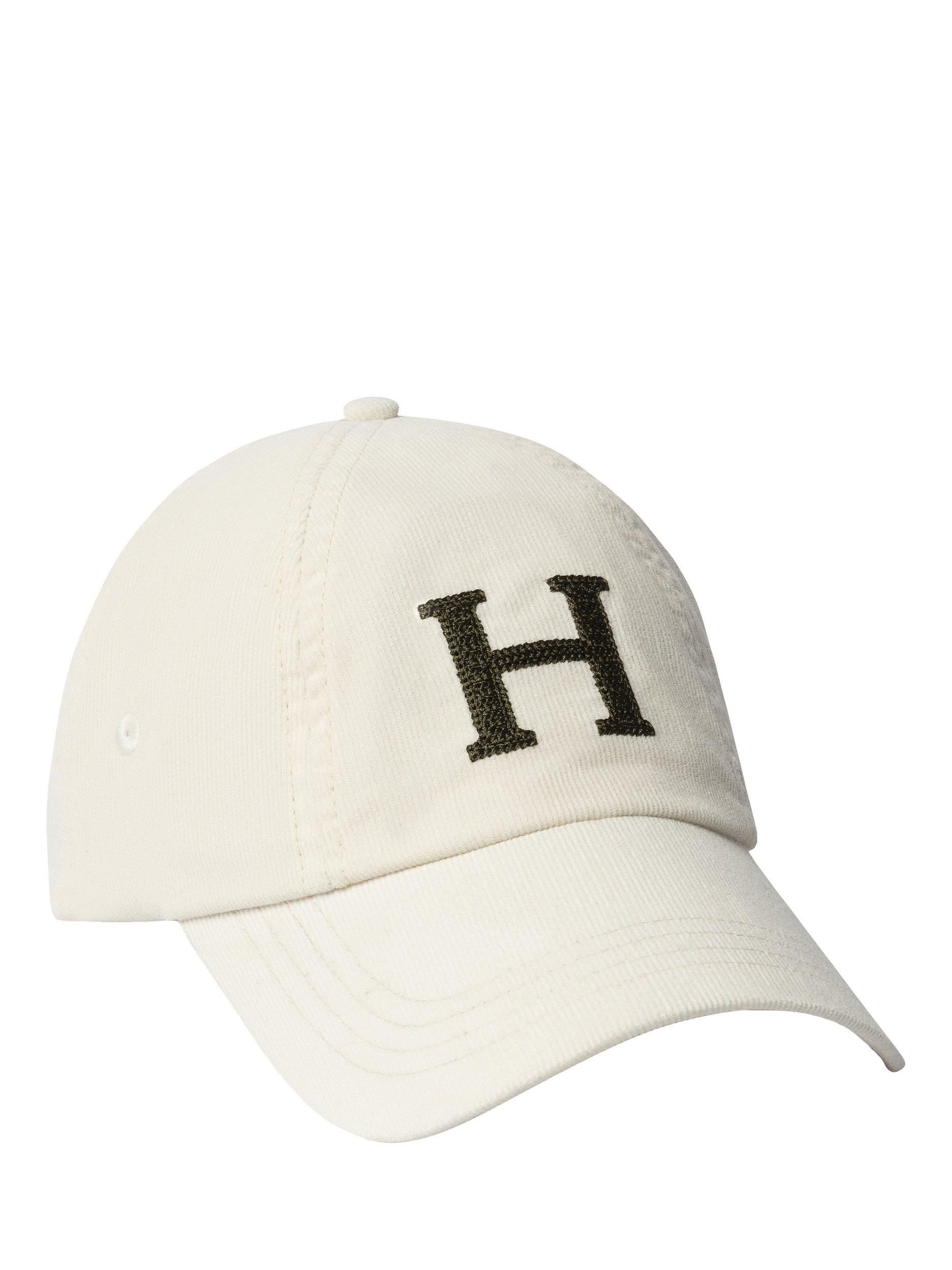 Product image 1 of 4, which shows Hackett London Embroidered H Corduroy Baseball Cap, Off White, One Size