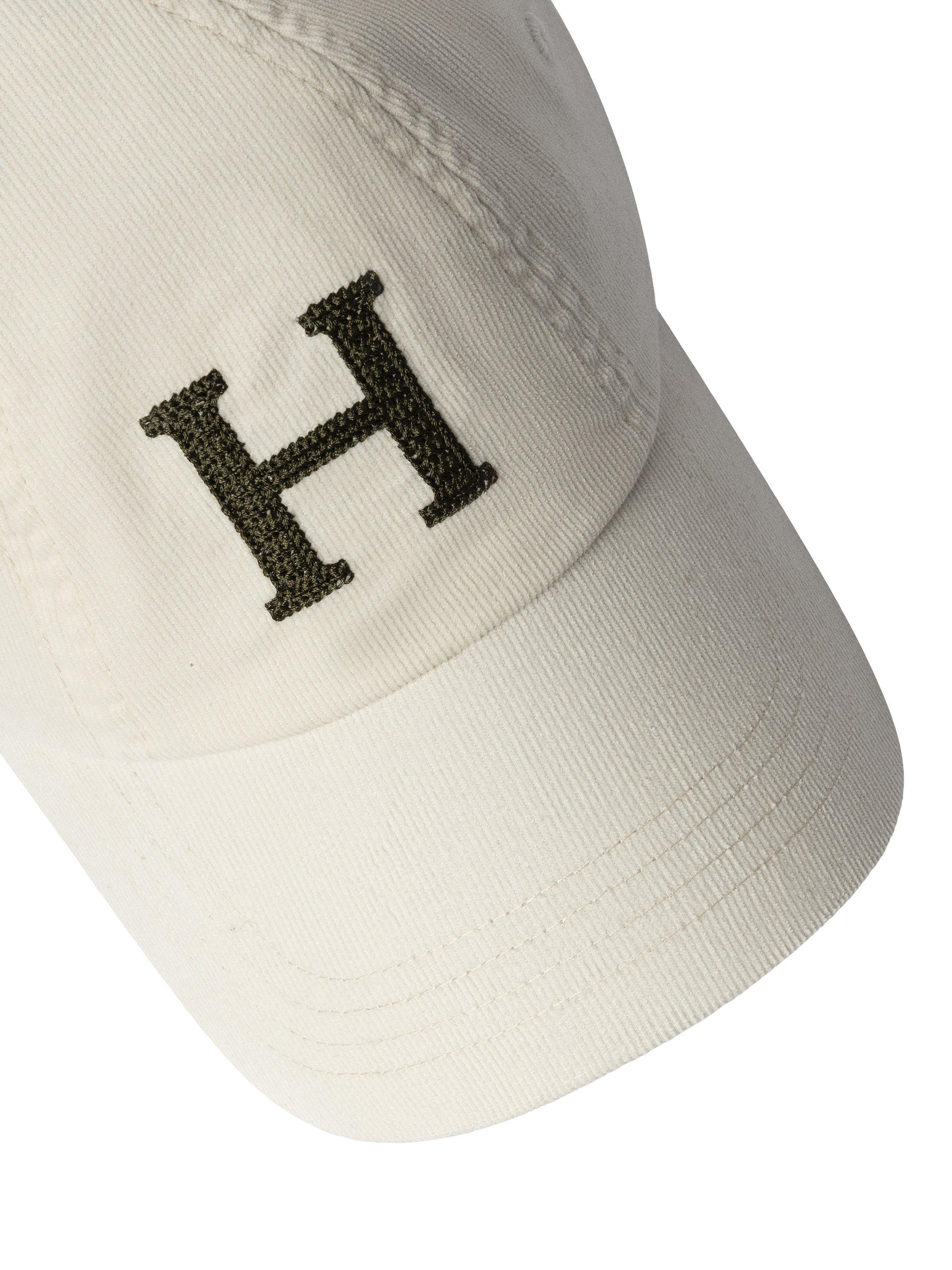 Product image 3 of 4, which shows Hackett London Embroidered H Corduroy Baseball Cap, Off White, One Size