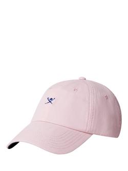 Hackett London Cotton Logo Baseball Cap, Baby Pink