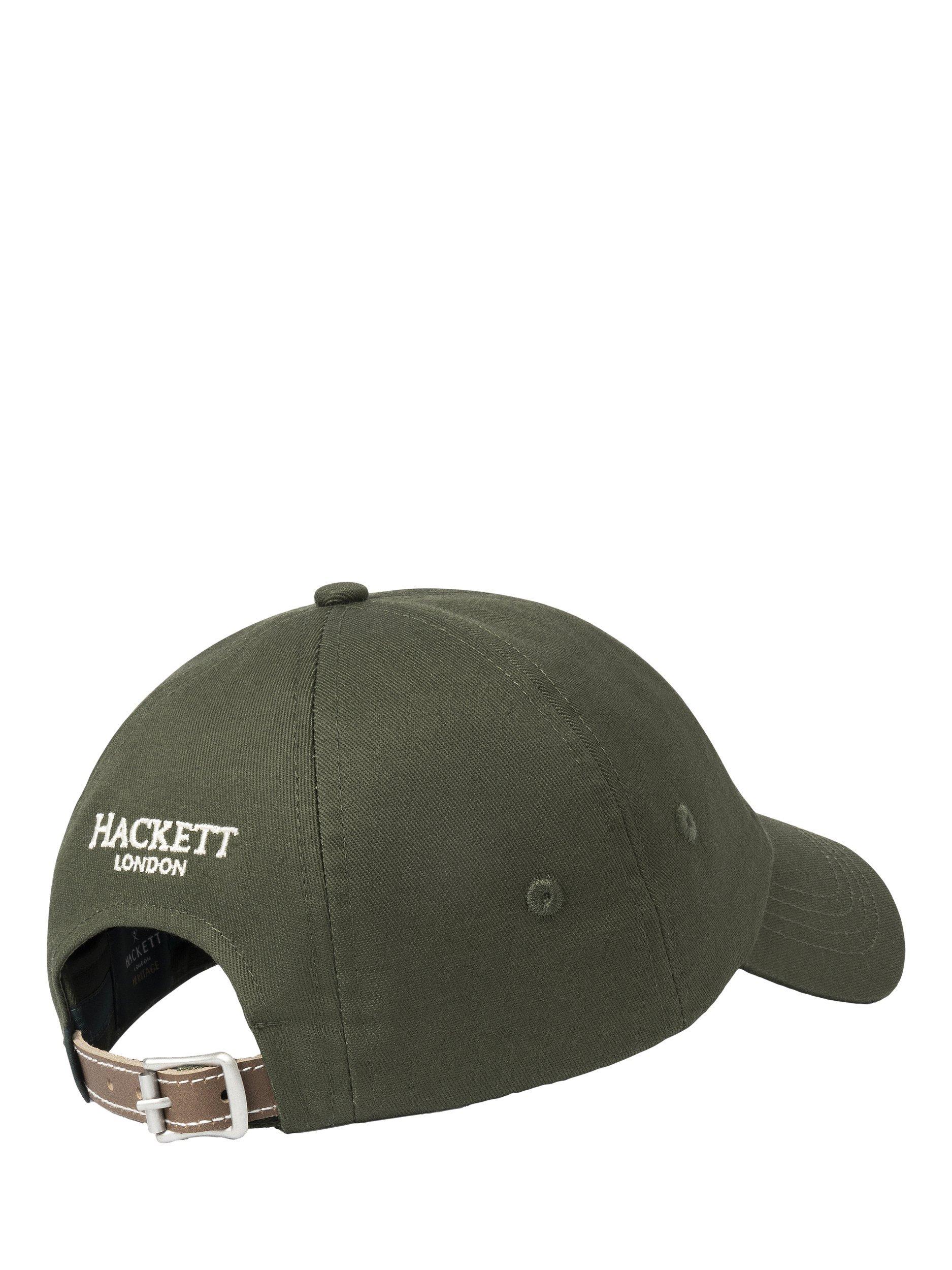 Product image 2 of 4, which shows Hackett London Cotton Peaks Badge Baseball Cap, Forest Green, One Size